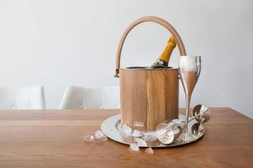Seau à Champagne Havana Teck-Cuir