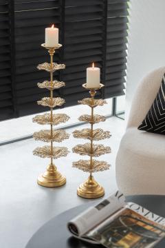 Chandelier Arbre Métal Or H79.5cm