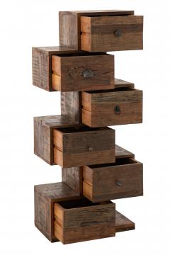 Chiffonnier Toro 6 Tiroirs Bois Recyclé