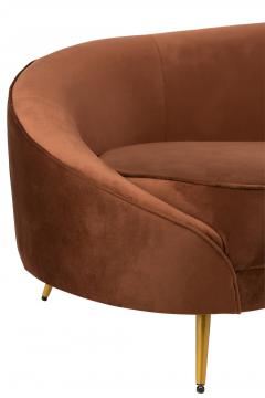 Sofa Elisabeth Velours Marron