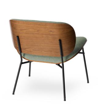Fauteuil Kuji Bois Foncé Tissu Athezza (4 couleurs)