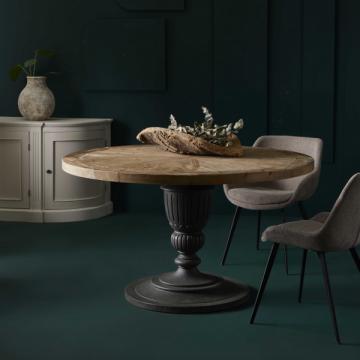 Guéridon Magistral Vieux Pin Massif ø140cm