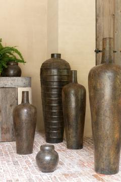 Vase Isabel Ciment Brun H103cm