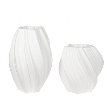 Vase Danae Rond Blanc H50cm