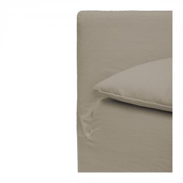 Fauteuil Gabriel 100% Lin Beige Blanc d'Ivoire