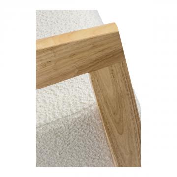 Fauteuil Arsène Bouclette Crème Blanc d'Ivoire