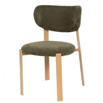 Chaise Dino Kaki Finition Chêne