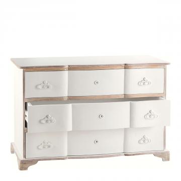Commode Sophie 3 Tiroirs Blanc d'Ivoire