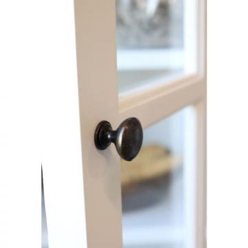 Vitrine Marseille 4 Portes Vitrées + 4 Tiroirs Bois Blanc