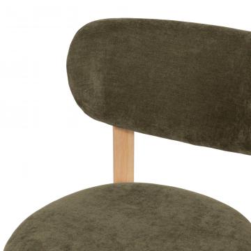 Chaise Dino Kaki Finition Chêne