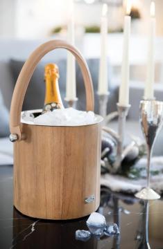 Seau à Champagne Havana Teck-Cuir
