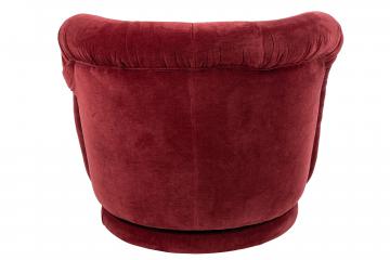 Fauteuil Tournant Velours Bordeaux