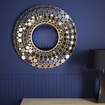 Miroir Rond à Facettes