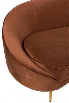 Sofa Elisabeth Velours Marron