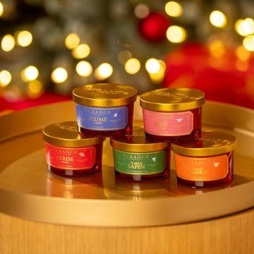 Coffret Noël 2026 Bougies Parfumées Durance (Pain d'épice - Cannelle/O - Cerise)