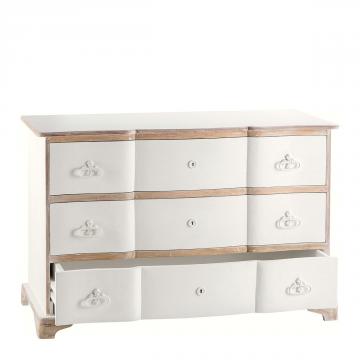 Commode Sophie 3 Tiroirs Blanc d'Ivoire