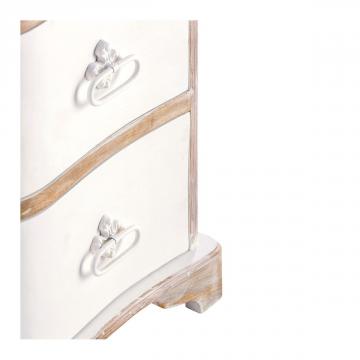 Commode Sophie 3 Tiroirs Blanc d'Ivoire