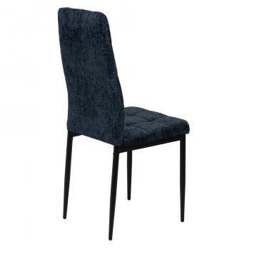 Chaise Zurich Velours Bleu