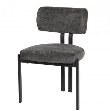 Chaise Gleen Anthracite Finition Noire