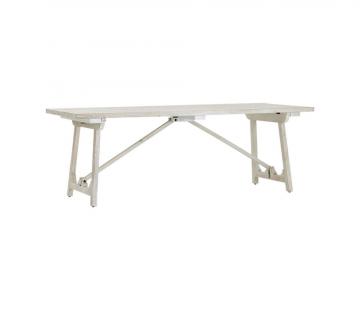 Table à Manger Lhettie Pin Blanchi 180cm