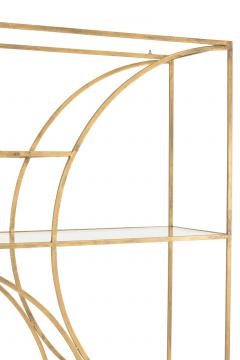 Etagère Contemporaine Nar Métal Doré Verre