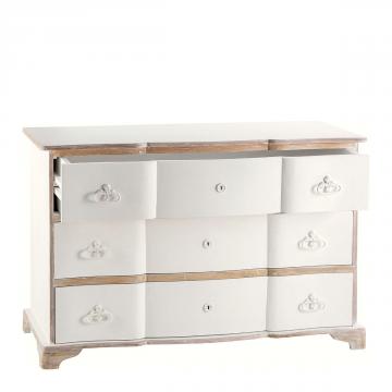 Commode Sophie 3 Tiroirs Blanc d'Ivoire