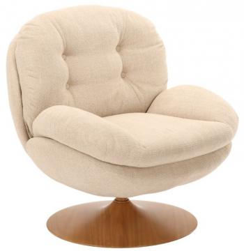 Fauteuil Memento Beige Pied Naturel Athezza