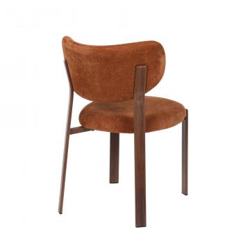 Chaise Dino Terracotta Finition Noyer