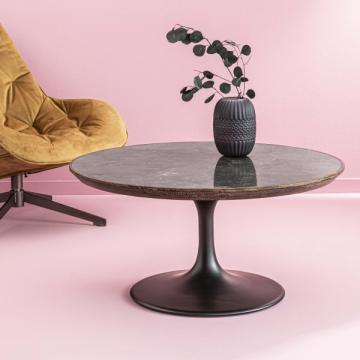 Table Basse Tulipe Chêne Pierre Bleue