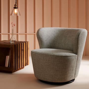 Fauteuil Barnabé Pivotant Tramé Lin