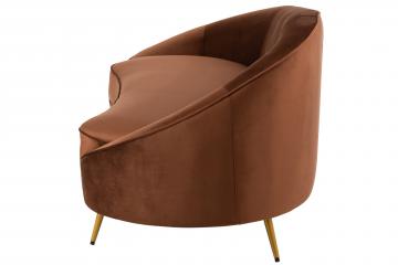 Sofa Elisabeth Velours Marron
