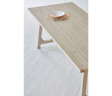 Table à Manger Lhettie Pin Blanchi 180cm