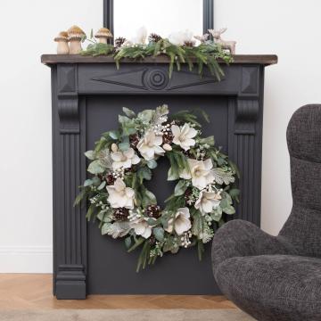 Couronne Magnolia Noël 2026 ø70cm