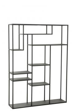 Etagère Multiniveaux Métal Noir H120cm
