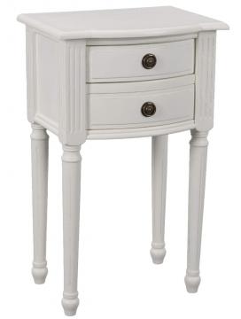 Chevet 2 Tiroirs Agathe Blanc