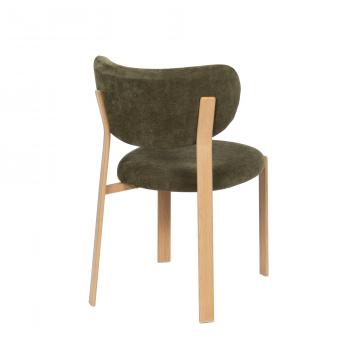 Chaise Dino Kaki Finition Chêne