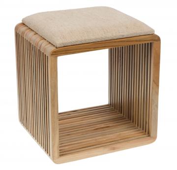 Tabouret Calopsite Teck Naturel Recyclé