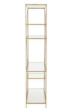 Etagère Contemporaine Nar Métal Doré Verre