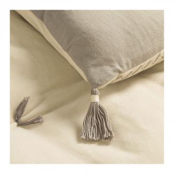 Futon Matteo Velours / Lin Vanille 180x80 Blanc d'Ivoire