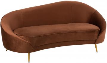 Sofa Elisabeth Velours Marron