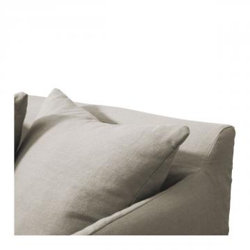 Fauteuil Gabriel Lin Mélangé Naturel Blanc d'Ivoire
