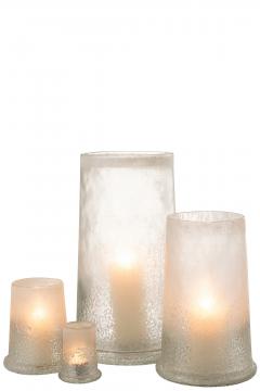 Photophore Sucre Verre Blanc PM