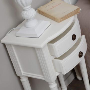 Chevet 2 Tiroirs Agathe Blanc