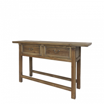 Console 2 Tiroirs Marseille Bois Naturel