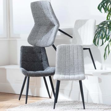 Chaise Curt Velours Chiné (2couleurs)