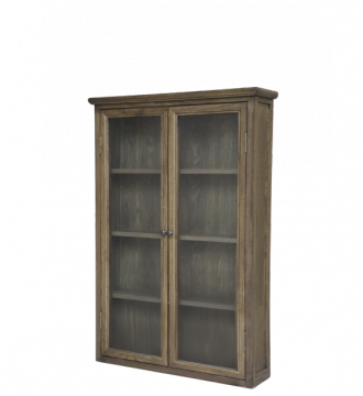 Vitrine Murale Marseille 4 Tablettes Bois Naturel