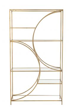 Etagère Contemporaine Nar Métal Doré Verre