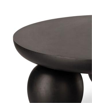 Table Basse Ronde Subate Noir Athezza