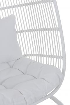 Chaise Suspendue Ovale Métal Blanc(Outdoor)