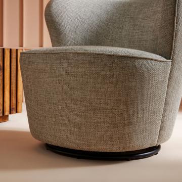 Fauteuil Barnabé Pivotant Tramé Lin